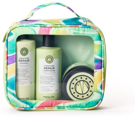 Maria Nila Structure Repair Beauty Bag SS23 - Šampon 350 ml + kondicionér 300 ml + maska 250 ml Dárková sada