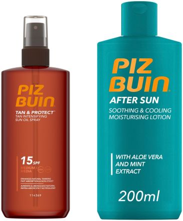 Piz Buin Set I: - Sprej SPF 15 150 ml + mléko po opalování 200 ml Dárková sada