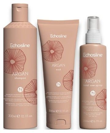 Echosline Argan Letní Set - Šampon 300 ml + maska 300 ml + sprejová maska 200 ml Dárková sada