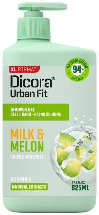 Dicora Shower Gel Milk & Melon - Sprchový gel mléko a meloun 825 ml