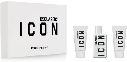 Dsquared2 Icon for her Set - EDP 50 ml + sprchový gel 50 ml + tělové mléko 50 ml Dárková sada