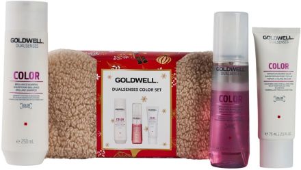 Goldwell Dualsenses Color Christmas Set - Šampon 250 ml + sprej 150 ml + balzám 75 ml Dárková sada