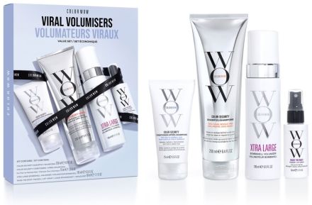 Color Wow Viral Volumizers - Šampon pro ochranu barvy 250 ml + hydratační kondicionér 75 ml + objemová pěna 195 ml + sprej pro objem 50 ml Dárková sada