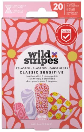 Wild Stripes Classic Sensitive Pastel Fun - Hypoalergenní náplati 20 ks