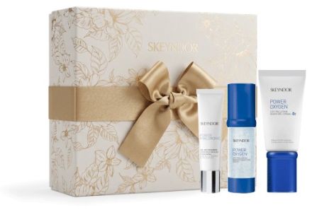 Skeyndor Power Oxygen Vánoční Set 26 - Gel-krém 50 ml + sérum 30 ml + chladivý oční krém 15 ml Dárková sada