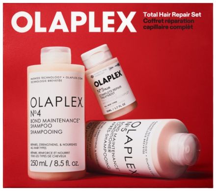 Olaplex Total Hair Repair Set - N°.3PLUS Complete Repair Treatment 50 ml + N°.4 Bond Maintenance Šampon 250 ml + N°.5 Bond Maintenance Kondicioner 250 ml Dárková sada
