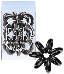 Invisibobble Nano True Black - Mini gumička do vlasů černá 3ks