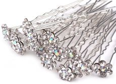 Štrasová vlásenka - Květinka krystal 1ks