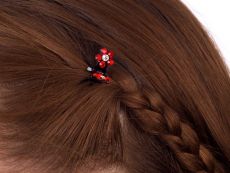 Skřipec do vlasů - kytička krystal 1ks