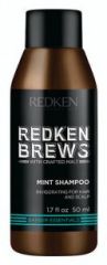 Redken Brews Mint Shampoo - Povzbuzující šampon 50 ml (cestovní balení)
