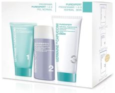 Germaine de Capuccini Purexpert Natural Perfect 1-2-3 Normal skin Set - Čistící gel pro normální a smíšenou pleť 30 ml + exfoliační esence 50 ml + tónovací krém 50 ml Dárková sada