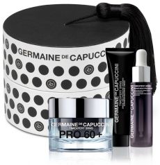 Germaine de Capuccini Timexpert SRNS PRO 60+ Vánoční sada - Denní regenerační pleťový krém 60+ 50ml + Rozjasňující oční krém 15ml + Noční reparační sérum 15ml + Kabelka Dárková sada