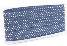 Lemovací pruženka půlená s puntíky 20mm/25m mix barev