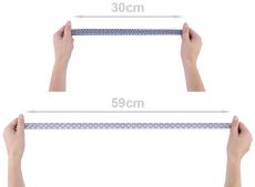 Lemovací pruženka půlená s puntíky 20mm/25m mix barev