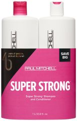 Paul Mitchell Super Strong Save Big Set - Posilující šampon 1000 ml + kondicionér 1000 ml + Osuška Dárková sada