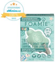 Foamie 2in1 Shower Body Bar for Kids Mango & Coconut - Tuhá sprchová péče 2V1 pro děti 80 g