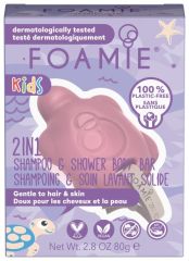 Foamie Kids 2in1 Shower Body Bar Peach - Tuhá sprchová péče 2V1 pro děti s vůní broskví 80g