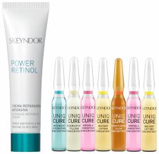 Skeyndor Uniqstories Anti-aging & Lifting Set - Emulze Power Retinol 15 ml + Ampule Unic Cure 7x2 ml Dárková sada