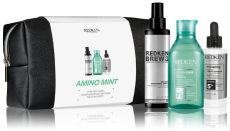 Redken Amino Mint Vánoční Sada - Šampon 300 ml + zhušťující vlasový sprej 125 ml + péče proti vypadávání vlasů 90 ml Dárková sada