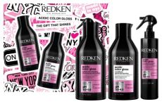 Redken Acidic Color Gloss Vánoční Set - Šampon 300 ml + kondicionér 300 ml + bezoplachová péče 190 ml Dárková sada