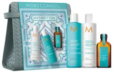Moroccanoil Hydration Vánoční Set - Šampon 250 ml + kondicionér 250 ml + olej light 50 ml Dárková sada