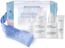 Skeyndor Aquatherm All-in-one for Sensitive Skin Set - Termální čistící gel 100 ml + termální koncentrováno voda 100 ml + krém na normální a suchou pleť 15 ml Dárková sada