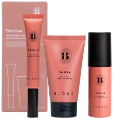 Björk Frizz Care Set - Řasenka pro fixaci vlasů 20 ml + výživný olej 50 ml + multifunkční krém 75 ml Dárková sada