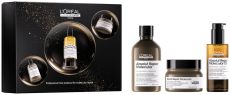 L´oréal Professionnel Serie Expert Absolut repair Molecular Trio Vánoční Set - Šampon 300 ml + maska 250 ml + olej 90 ml Dárková sada