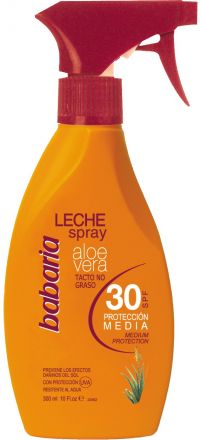 Babaria Sun Leche Spray Aloe Vera - Opalovací mléko ve spreji s Aloe Vera SPF30 300ml