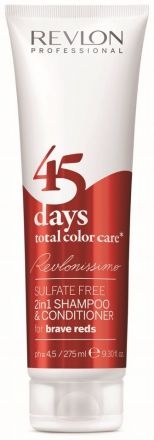 Revlon Professional 45 days total color care Shampoo & Conditioner 2in1 - 2 v 1 šampon a kondicionér pro odvážné červené odstíny 275ml