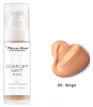 Pierre René Comfort Matt Foundation Professional - Vyrovnávací make-up č. 04 Beige 30 ml