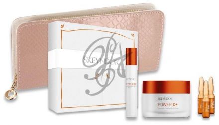 Skeyndor Power C+ 2 Letní balíček č.17 - Energizující krém 50ml + Přípravek na oční okolí 15ml + Koncentrát vitamínů 7 ampulí + Neceser Dárková sada