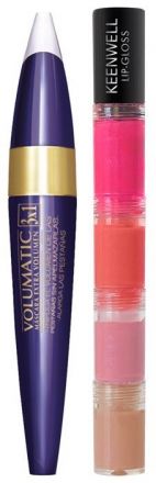 Keenwell Summer Set - Objemová řasenka 3X1 15ml + Minigloss set 4x1,1g Dárková sada