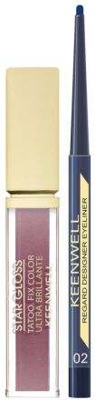 Keenwell Beauty Expression Kit č.1 - Lesk na rty Ultra Shine č.31 4ml + Tužka na oči 0,3gr Dárková sada