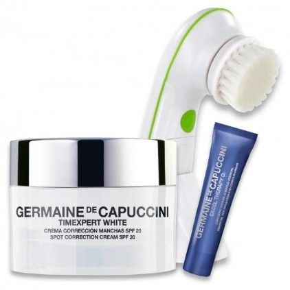 Germaine de Capuccini Timexpert White Vánoční sada 2016 - Rozjasňující krém 50ml + Omlazující krém na oční okolí 15ml + Elektrický kartáček 1ks Dárková sada