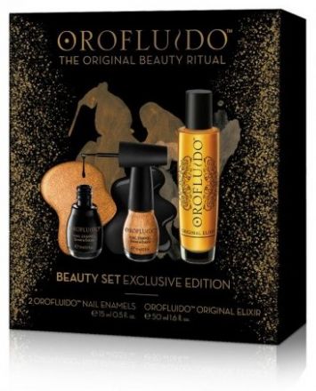 Orofluido Original Set - Elixír Original 100ml + Lak na nehty 2x15ml Dárková sada
