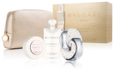 Bvlgari Omnia Crystalline - Parfémovaná voda 65ml + Tělové mléko 75ml + Mýdlo 75g + Taštička Dárková sada