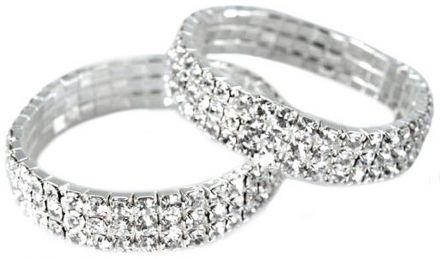 Štrasový náramek pružný 1ks