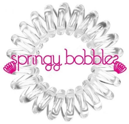 Springy Bobbles gumička do vlasů průhledná 3ks