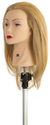 Labor Pro Cvičná hlava - 100% pravých vlasů Světlá blond 40 cm