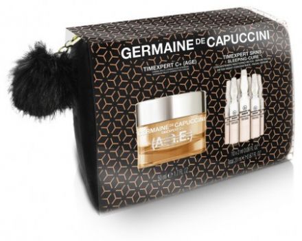 Germaine de capuccini Timexpert C+ A.G.E. Set - Multi-korekční krém s intenzivním účinkem 50ml + Detoxikační noční kůra 10x2ml + Luxusní neceser Dárková sada