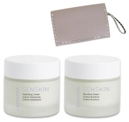 Ainhoa Senskin Letní sada 2018 - Hydratační krém SPF6 50 ml + Výživný krém 50 ml + Neceser Dárková sada