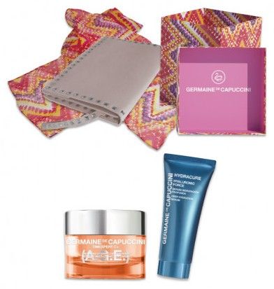 Germaine de Capuccini Timexpert C+ A.G.E. Letní sada 2018 - Multi-korekční krém 50 ml + Pleťové sérum Hydracure Hyaluronic Force 30 ml + Módní šátek + Neceser Dárková sada