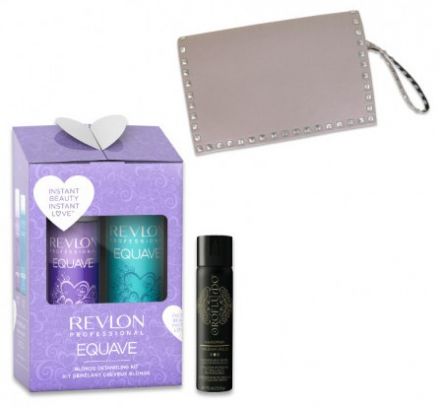Revlon Professional Equave Blonde Letní sada 2018 - Hydronutritivní šampon 250 ml + Kondicionér Blonde 200 ml + Lak na vlasy 75ml + Neceser Dárková sada