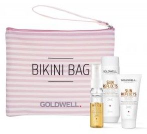 Goldwell Sun Reflects Cestovní sada - Ochranný sluneční šampon 100 ml + sluneční maska 50 ml + sluneční sprej 30 ml Dárková sada