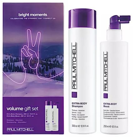 Paul Mitchell Extra-Body Vánoční Set - Objemový šampon 300ml + sprej pro objem 250ml Dárková sada