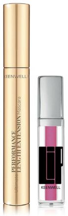 Keenwell Ultimete Beauty Kit - Řasenka černá 10 ml + lesk na rty 4 ml Dárková sada