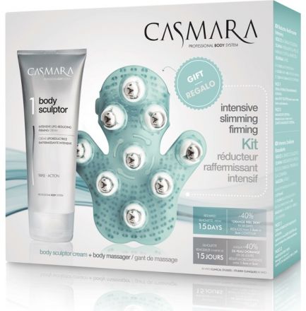Casmara Body Sculptor Sada - Zpevňující krém 200 ml + masážní rukavice 1 ks Dárková sada