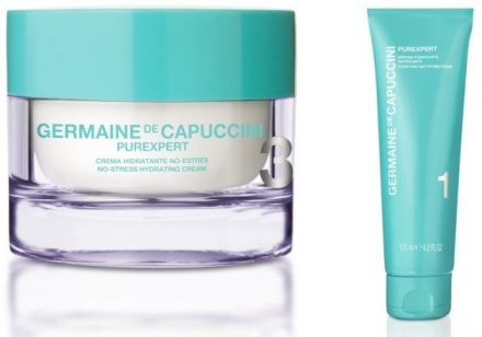 Germaine de Capuccini Purexpert - Hydratační krém pro normální a smíšenou pleť 50 ml + Matující pěna 125 ml Dárková sada