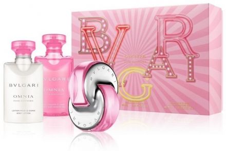 Bvlgari Omnia Pink Sapphire Set - EDT pro ženy 40 ml + tělové mléko 40 ml + sprchový gel 40 ml dárková sada
